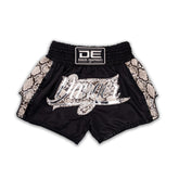 Black/Yellow Danger Equipment Wild Line Muay Thai Short Front