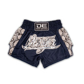 Blue/Yellow Danger Equipment Wild Line Muay Thai Short Front