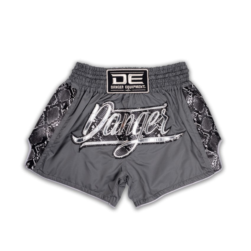 Black/Army Green Danger Equipment Wild Line Muay Thai Short Front