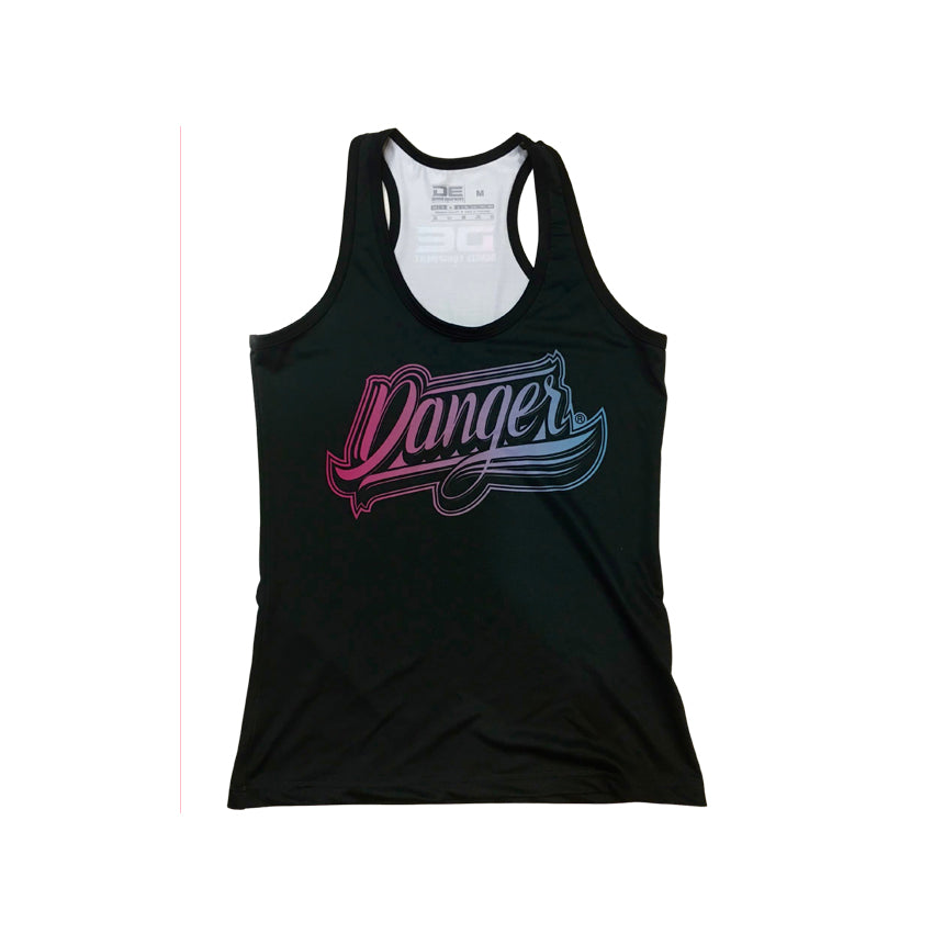 Black/Tri Color Danger Equipment Women Singlets Front