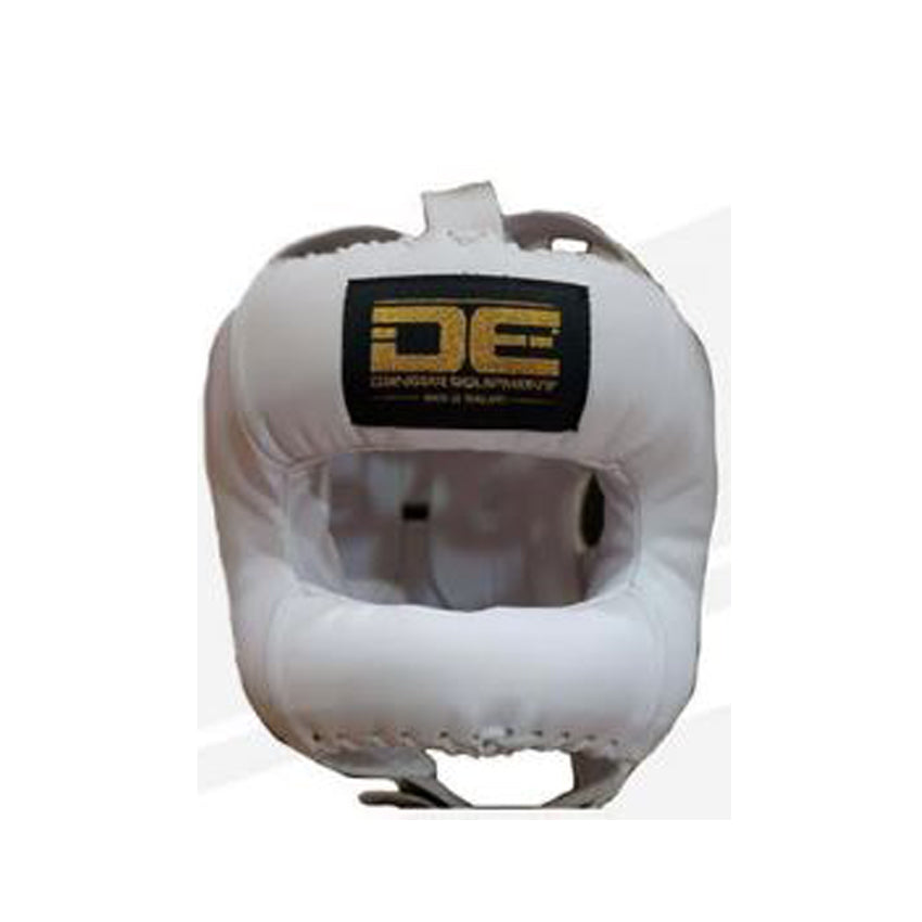 White Danger Equipment Boxing Head Guard Front