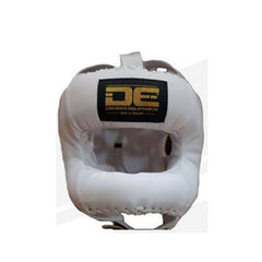 White Danger Equipment Boxing Head Guard Front
