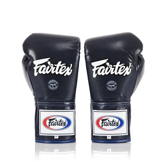 Fairtex BGL6 Pro Laced Competition Gloves - Locked Thumb (Leather) - Fight.ShopBoxing GlovesFairtexBlue10oz