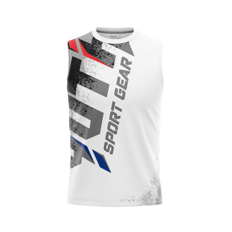 Yuth Men's Crossbody Sleeveless Shirt - Fight.ShopJerseyYuthWhiteXS