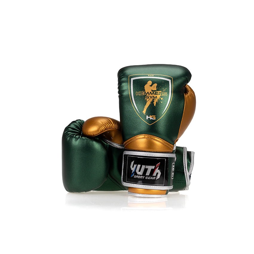 Yuth X Hemmers Gym Green/Gold Boxing Gloves - Fight.ShopBoxing GlovesYuth x Hemmers Gym8oz