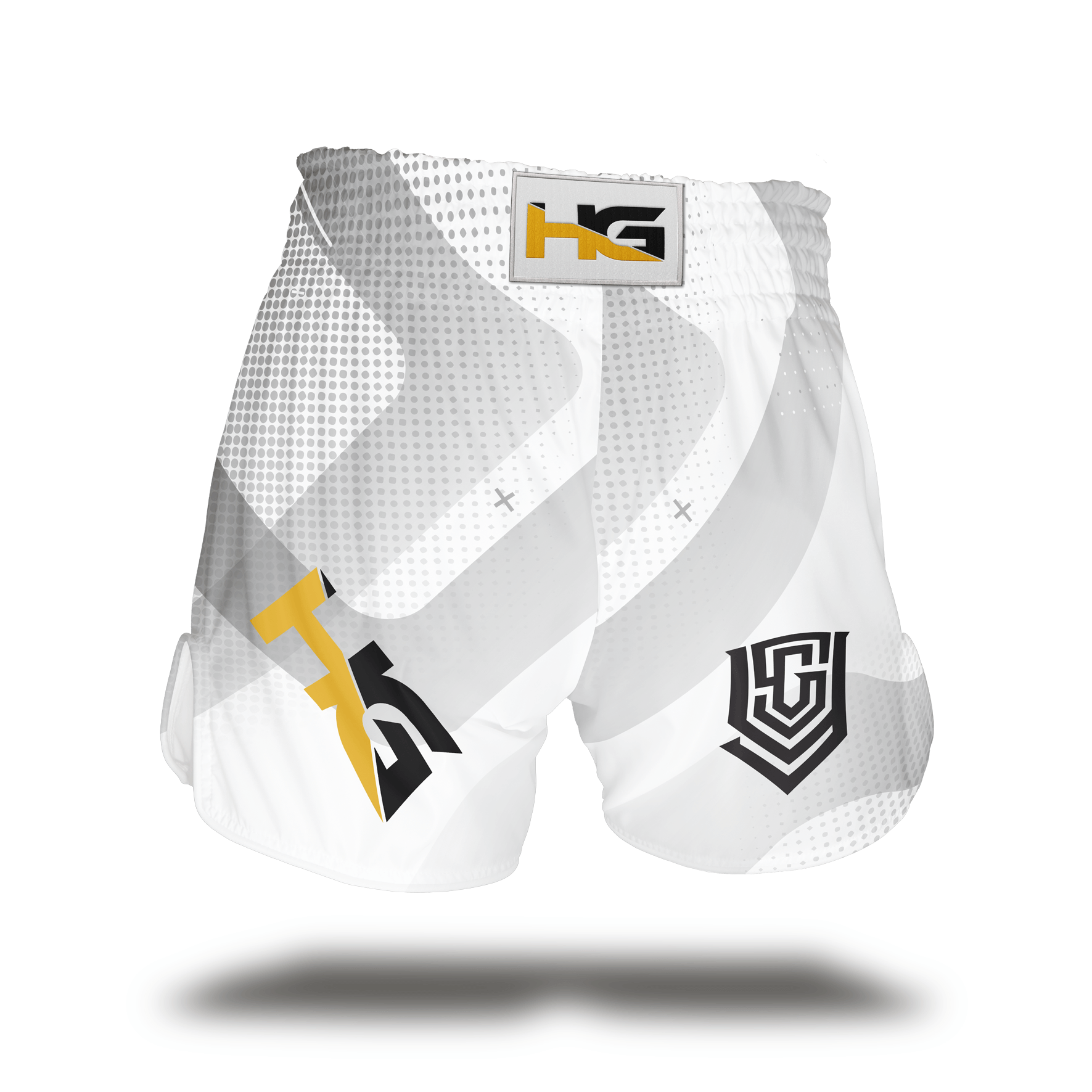 White Yuth X Hemmers Gym Muay Thai Short Back 
