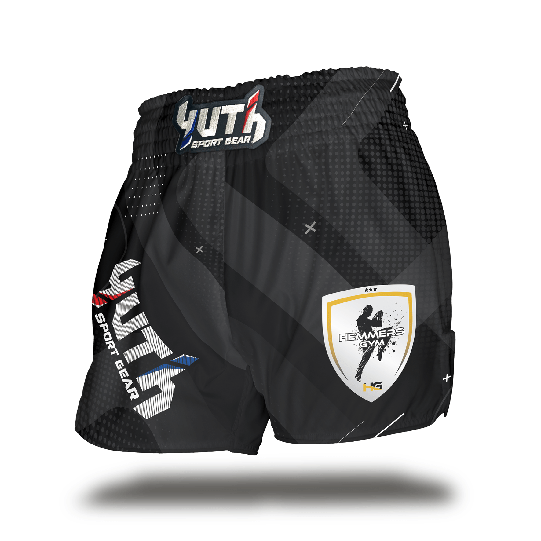 Black Yuth X Hemmers Gym Muay Thai Short Front