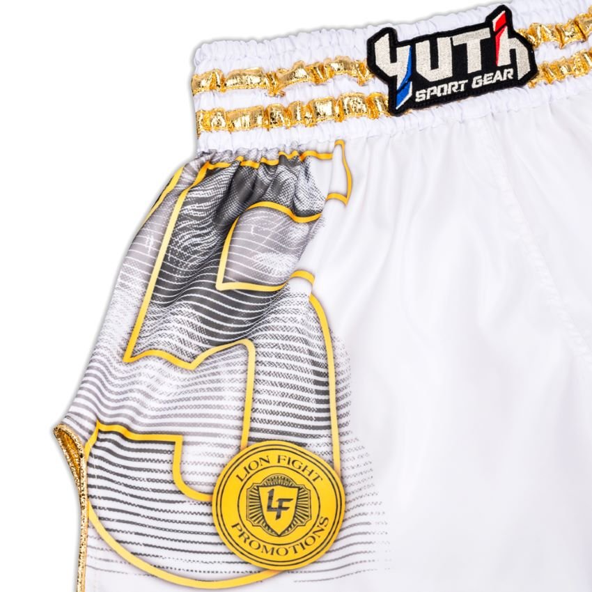 Yuth X Lion Fight Muay Thai Short - Fight.ShopMuay Thai ShortYuth X Lion FightWhiteXS
