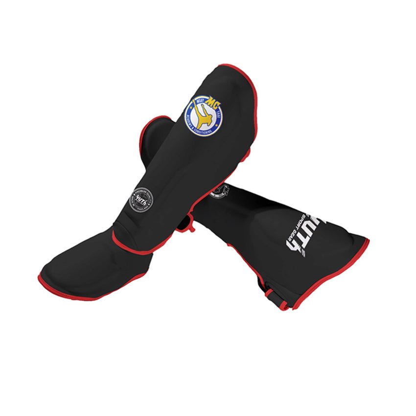 Yuth X MC Muay Thai Shinguards - Fight.ShopShinguardYuthBlack/RedS