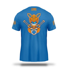 Blue/Orange Danger Equipment Kids T-Shirt Back