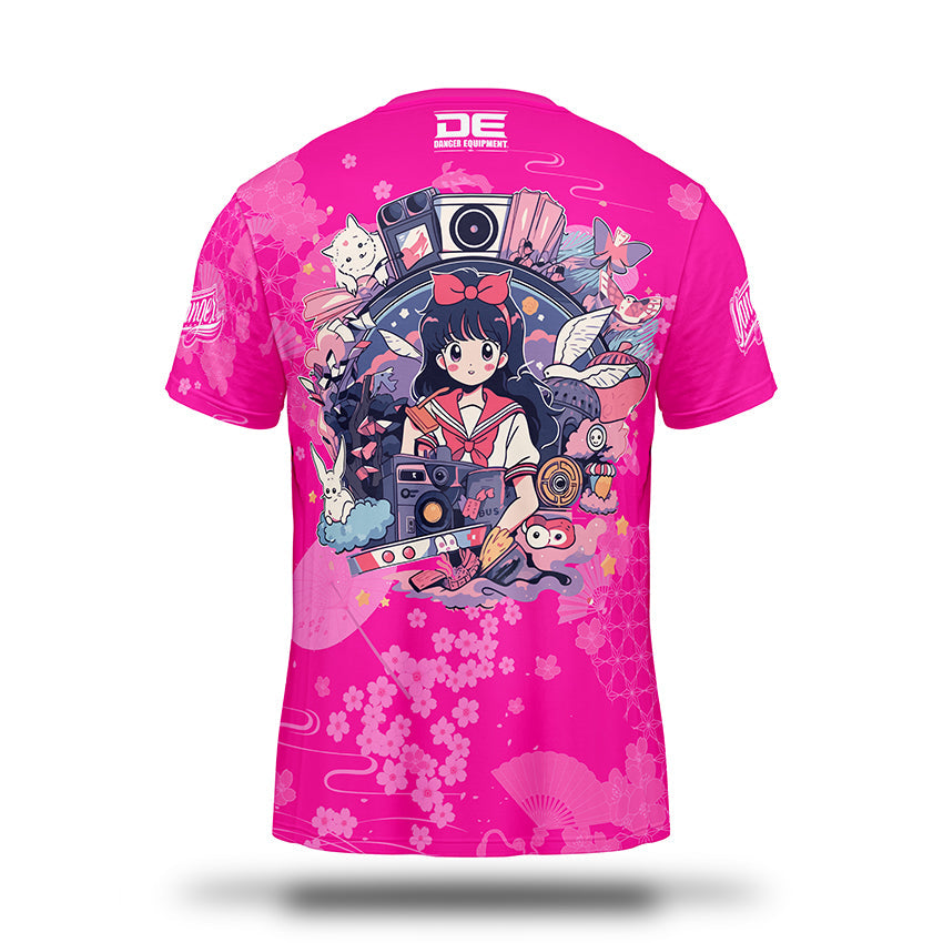 Pink Danger Equipment Fantasy Kids T-Shirt Back