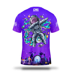 Purple Danger Equipment Astronaut Kids T-Shirt Back