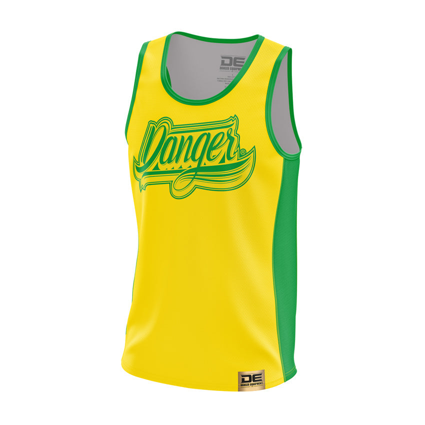 Green/Yellow Danger Number Jersey Front