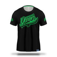 Black/Green Danger Equipment Neon T-Shirt Front