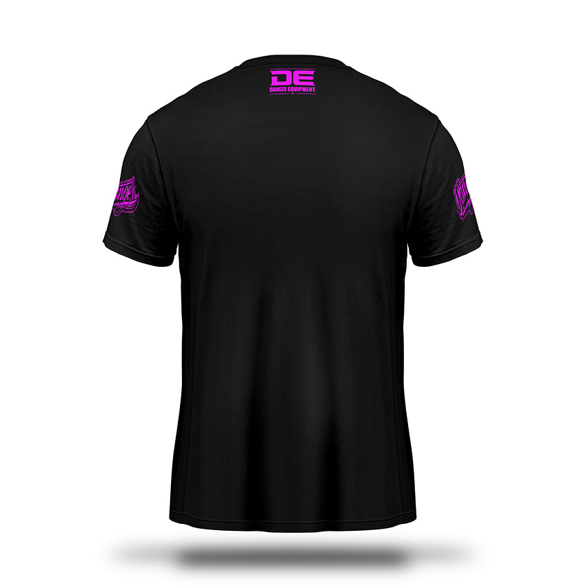 Black/Purple Danger Equipment Neon T-Shirt Back