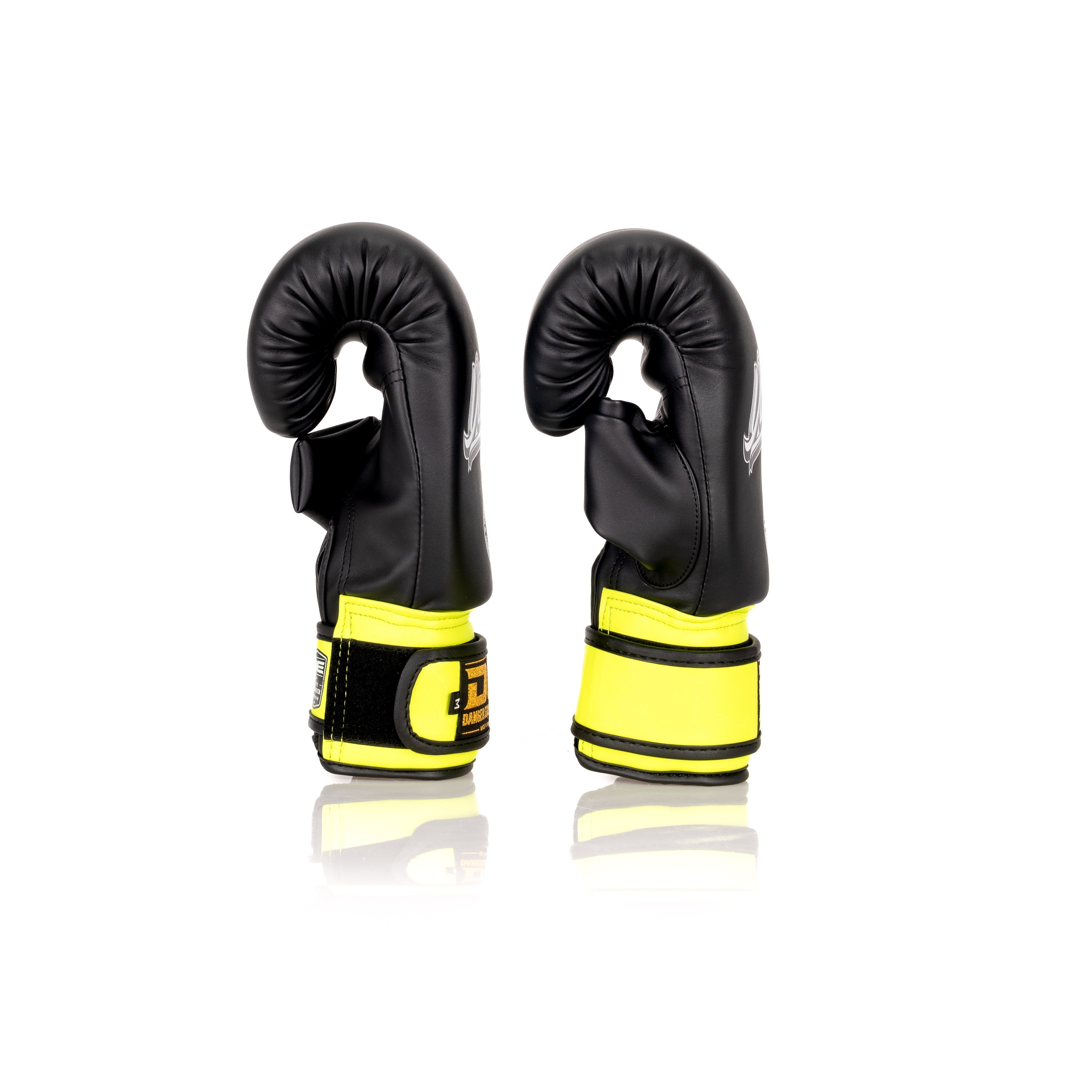 Black/Yellow Danger Equipment Bag Boxing Gloves Side