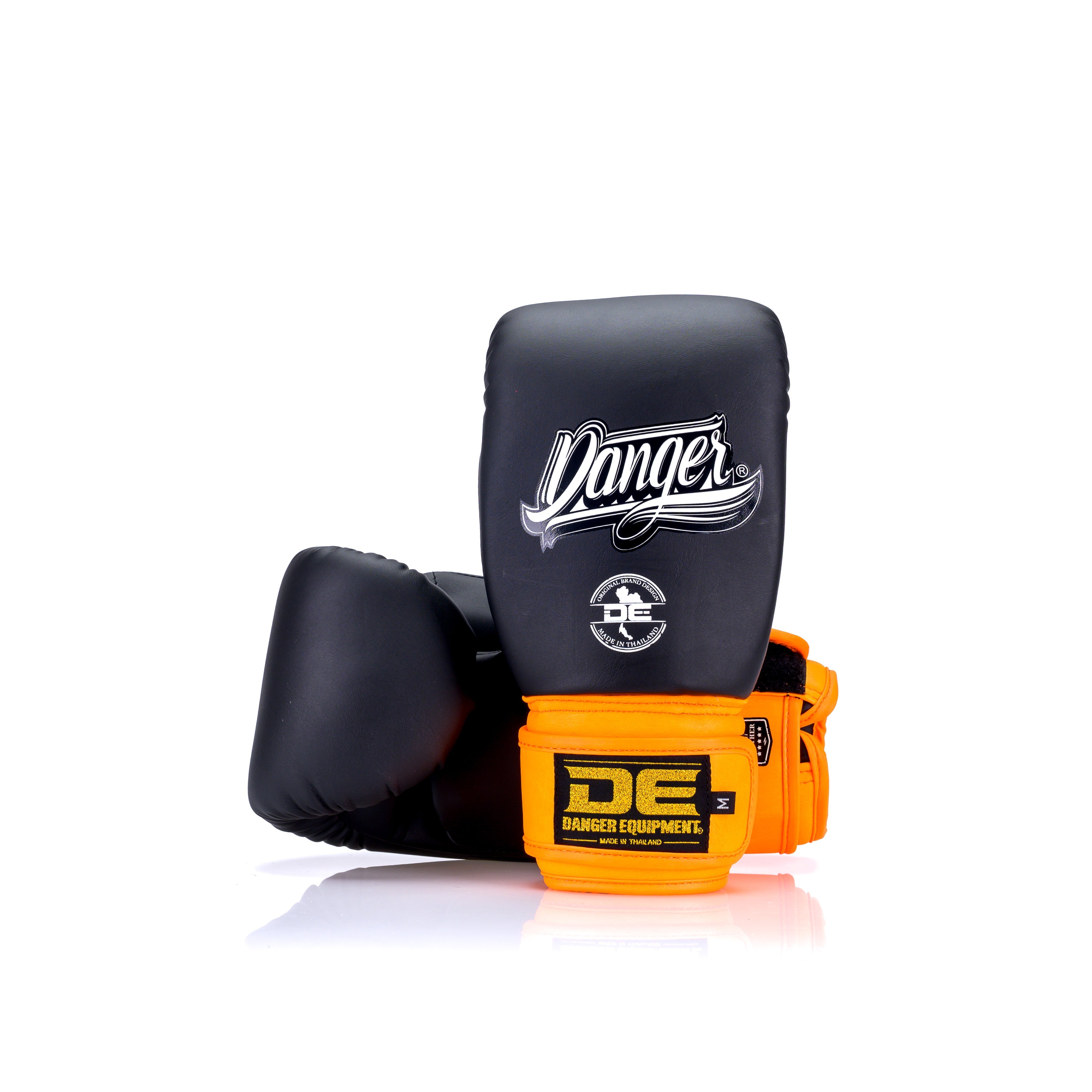 Black/Orange Danger Equipment Bag Boxing Gloves Front/Back