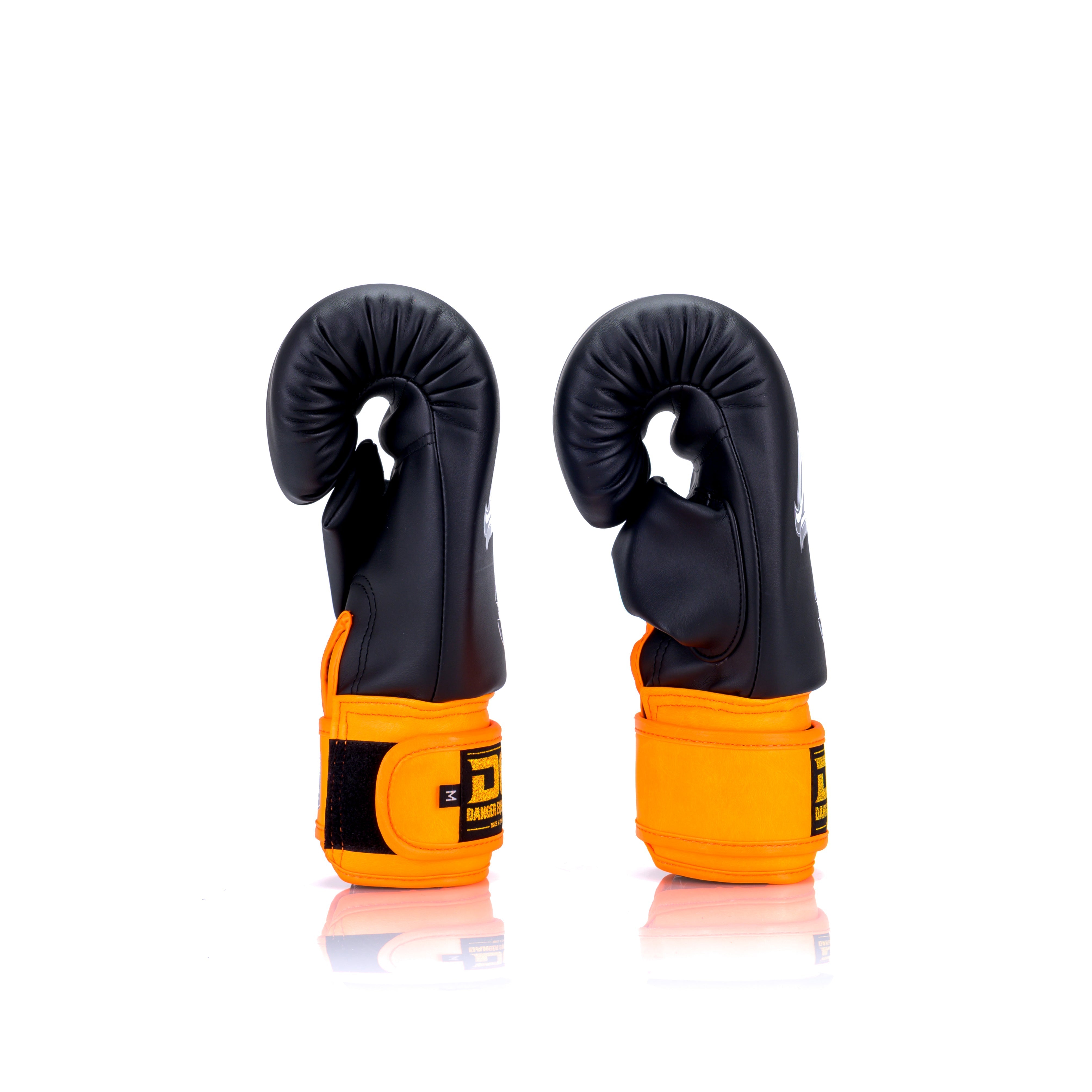 Black/Orange Danger Equipment Bag Boxing Gloves Side