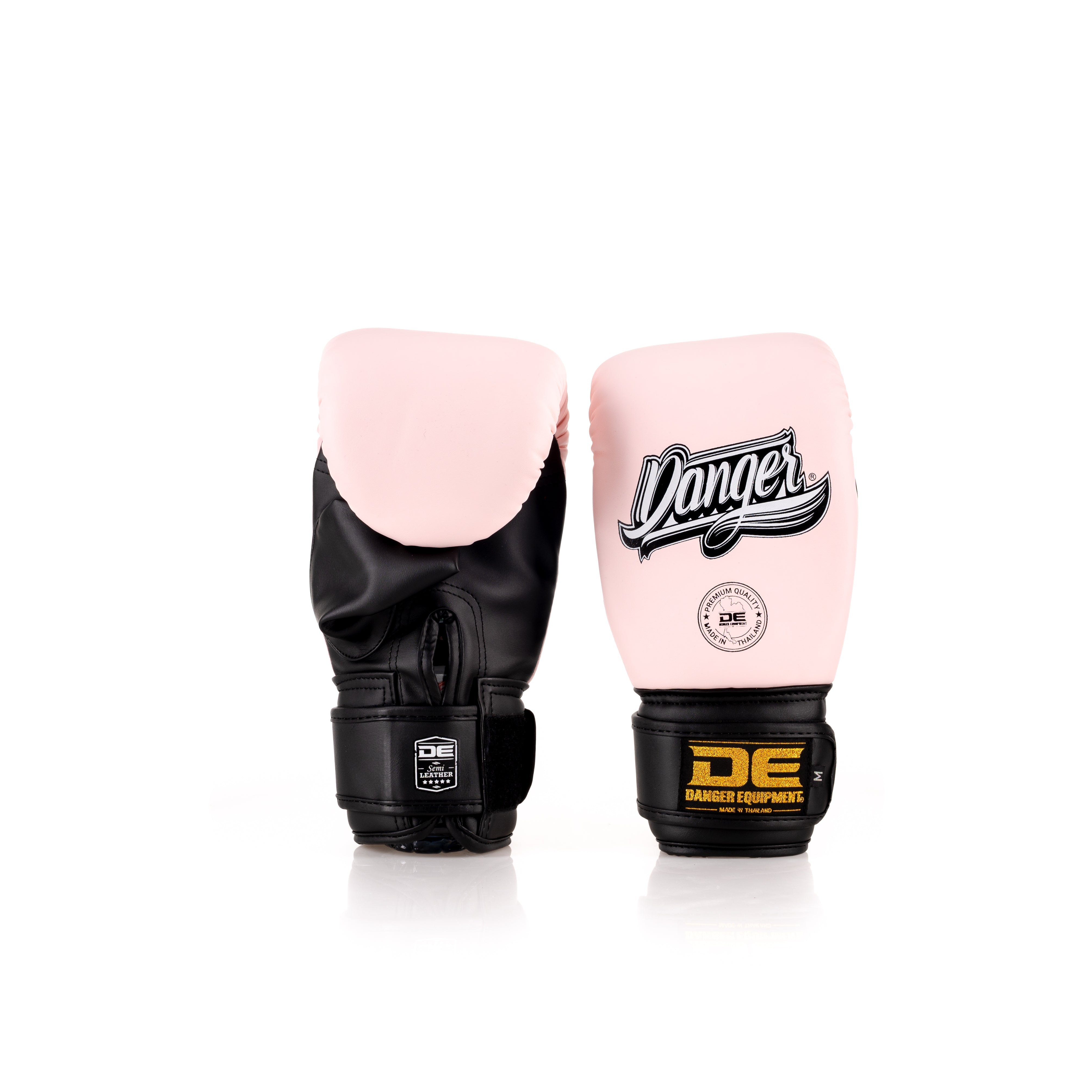 Black/Pink Danger Equipment Bag Boxing Gloves Front/Back