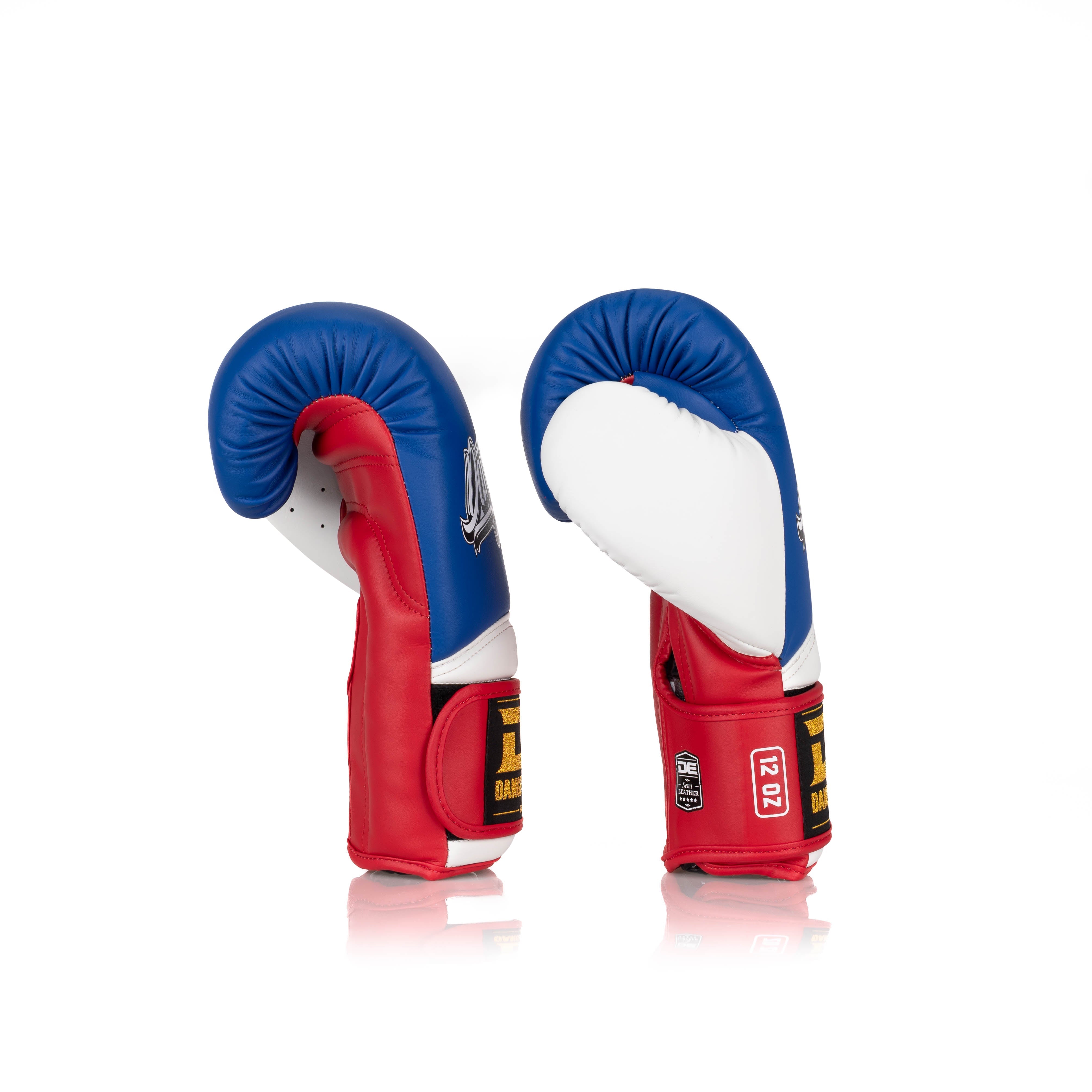 Red/White/Blue Danger Equipment The 'Rocket' Boxing Gloves Side