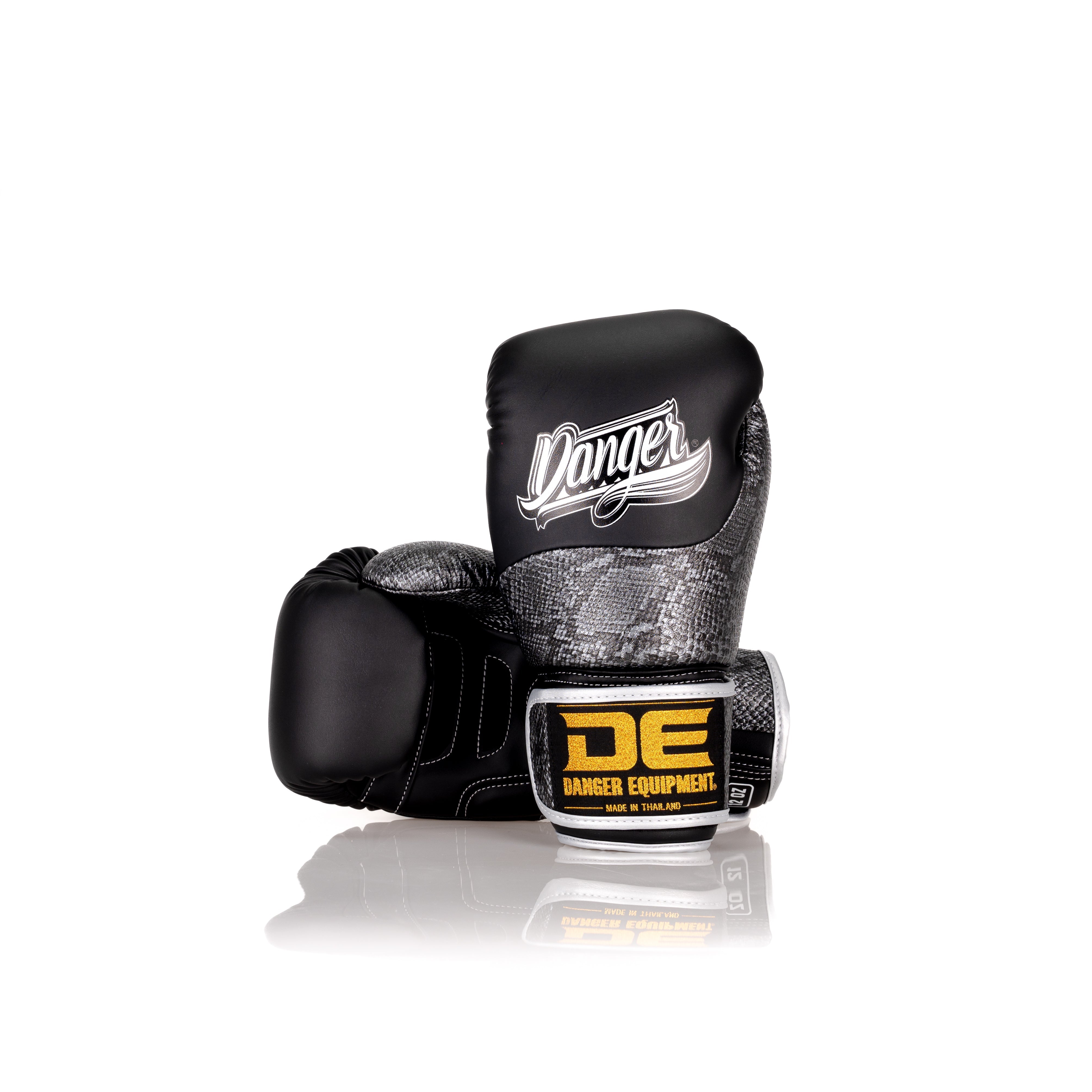 Black Danger Equipment Evolution Deluxe Boxing Gloves Front/Back