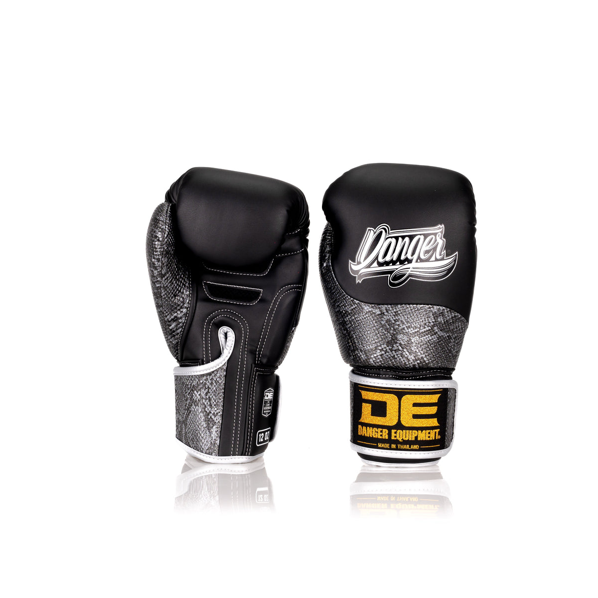 Black Danger Equipment Evolution Deluxe Boxing Gloves Front/Back