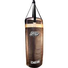 Brown/Coffee/Gold Danger Equipment Mexican Heavy Boxing Bag Unfilled Side