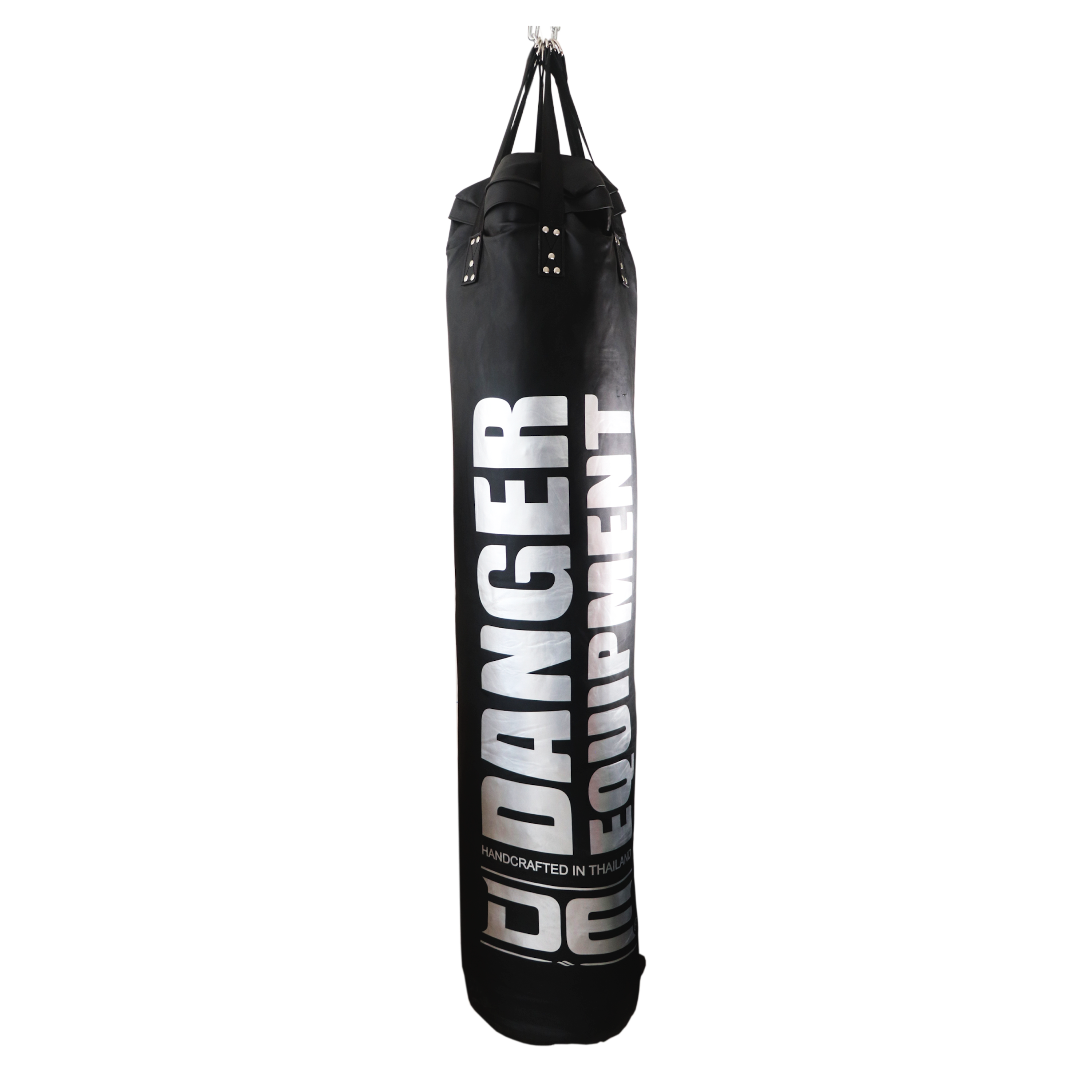 Black/Silver Danger Equipment Banana Punching Bag Unfilled Front