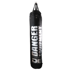 Black/Silver Danger Equipment Banana Punching Bag Unfilled Front