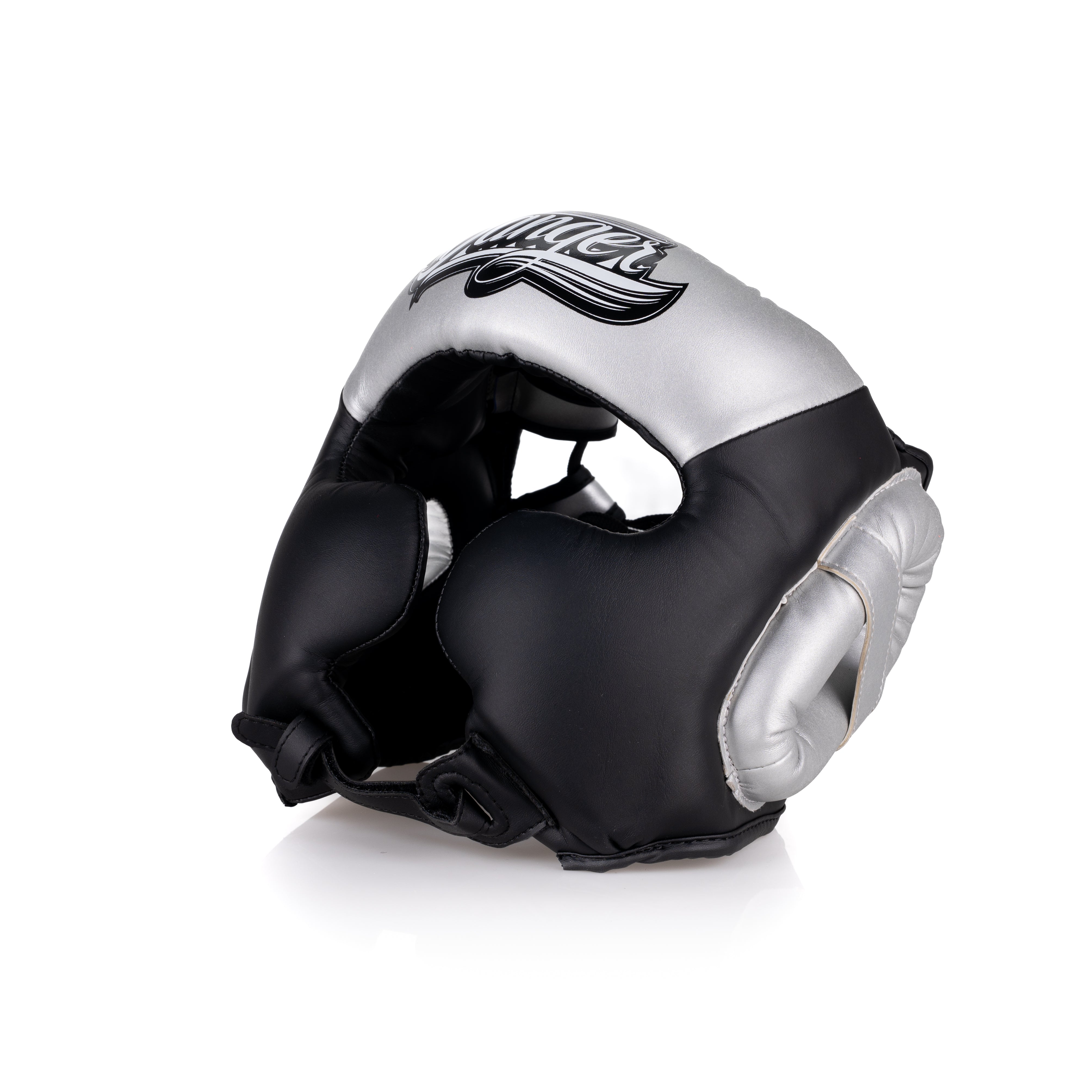 Silver/Black Danger Equipment Sparring Head Guard Side