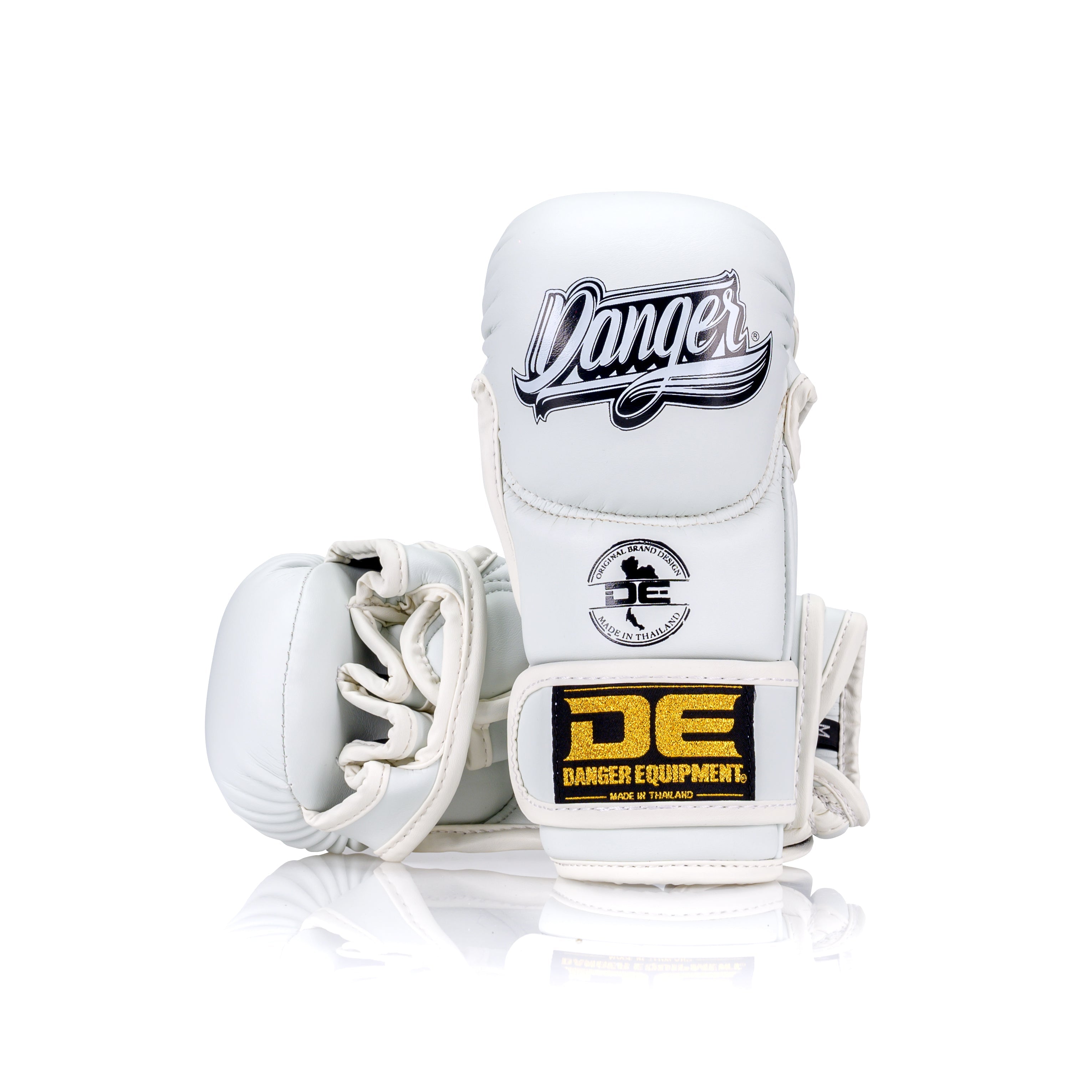 Grey Danger Equipment MMA Sparring Boxing Gloves Front/Back