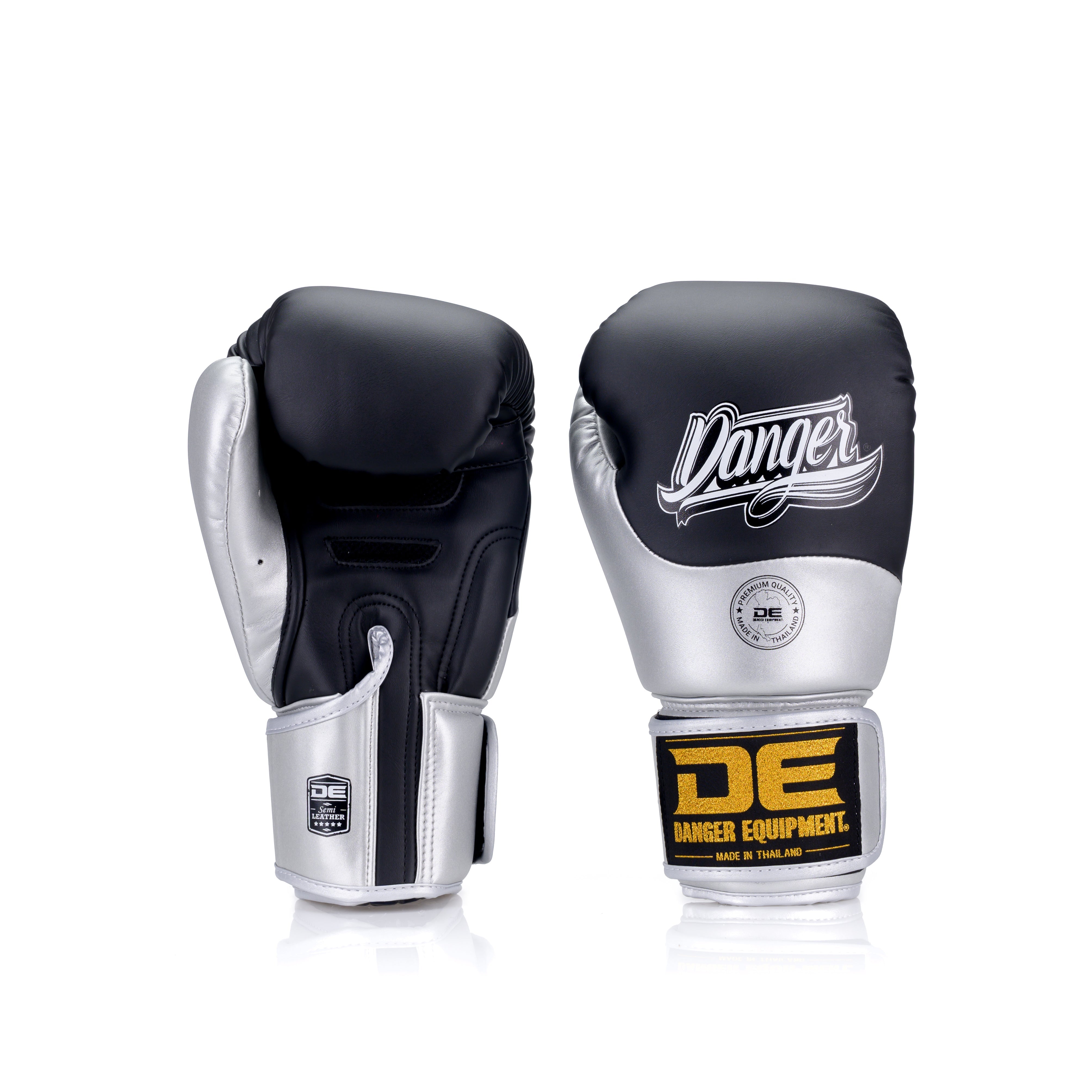 Silver Danger Equipment Supermax 2.0 Boxing Gloves Front/Back