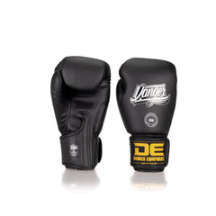Black/White Danger Equipment Super Max Boxing Gloves Front/Back