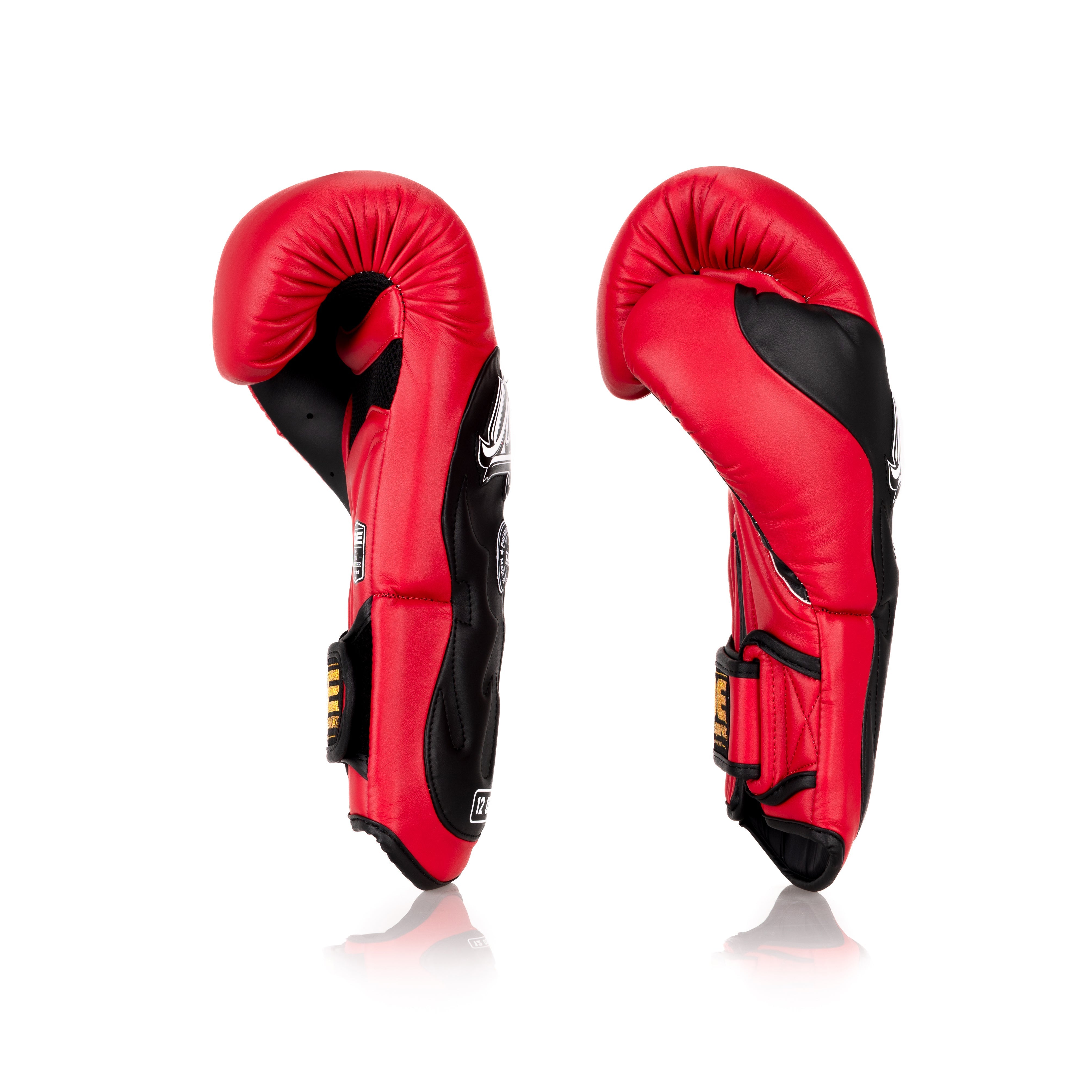 Red/Black Danger Equipment Ultimate Fighter Boxing Gloves Side